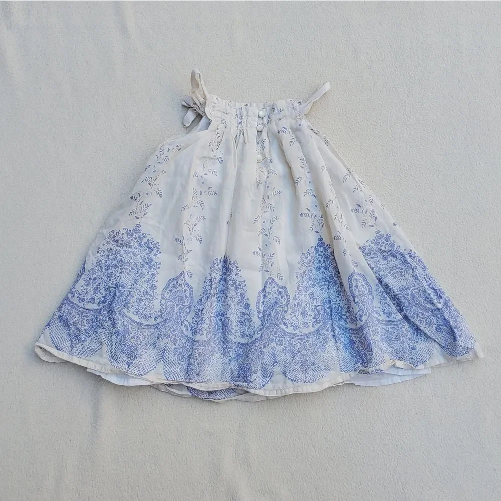 Baby Gap blue and white floral boho dress Size 12-18 Months